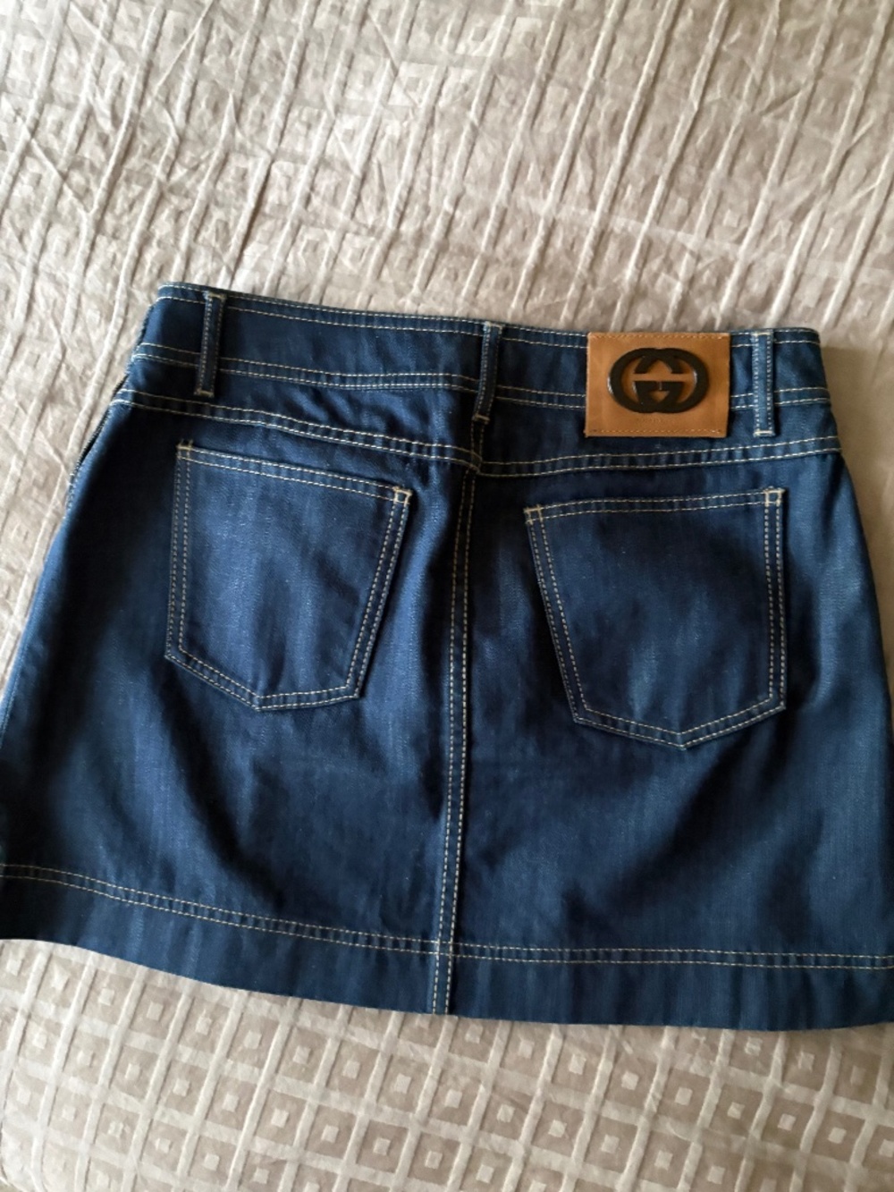 Gucci Dark Wash Denim Mini Skirt - Size 4 - Eu 40